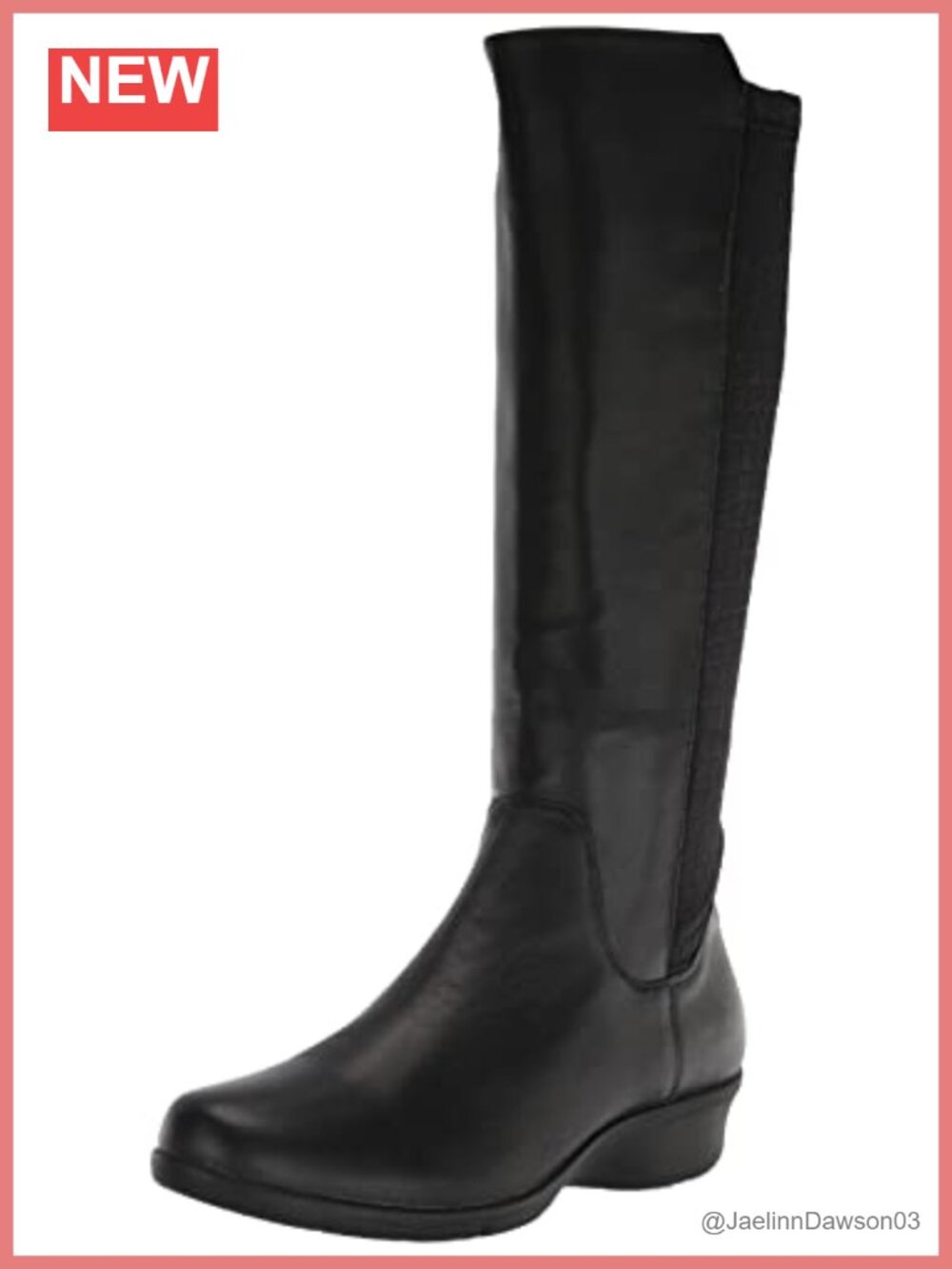Knee-High Wedge Heel Boots Size 7 Leather Synthetic